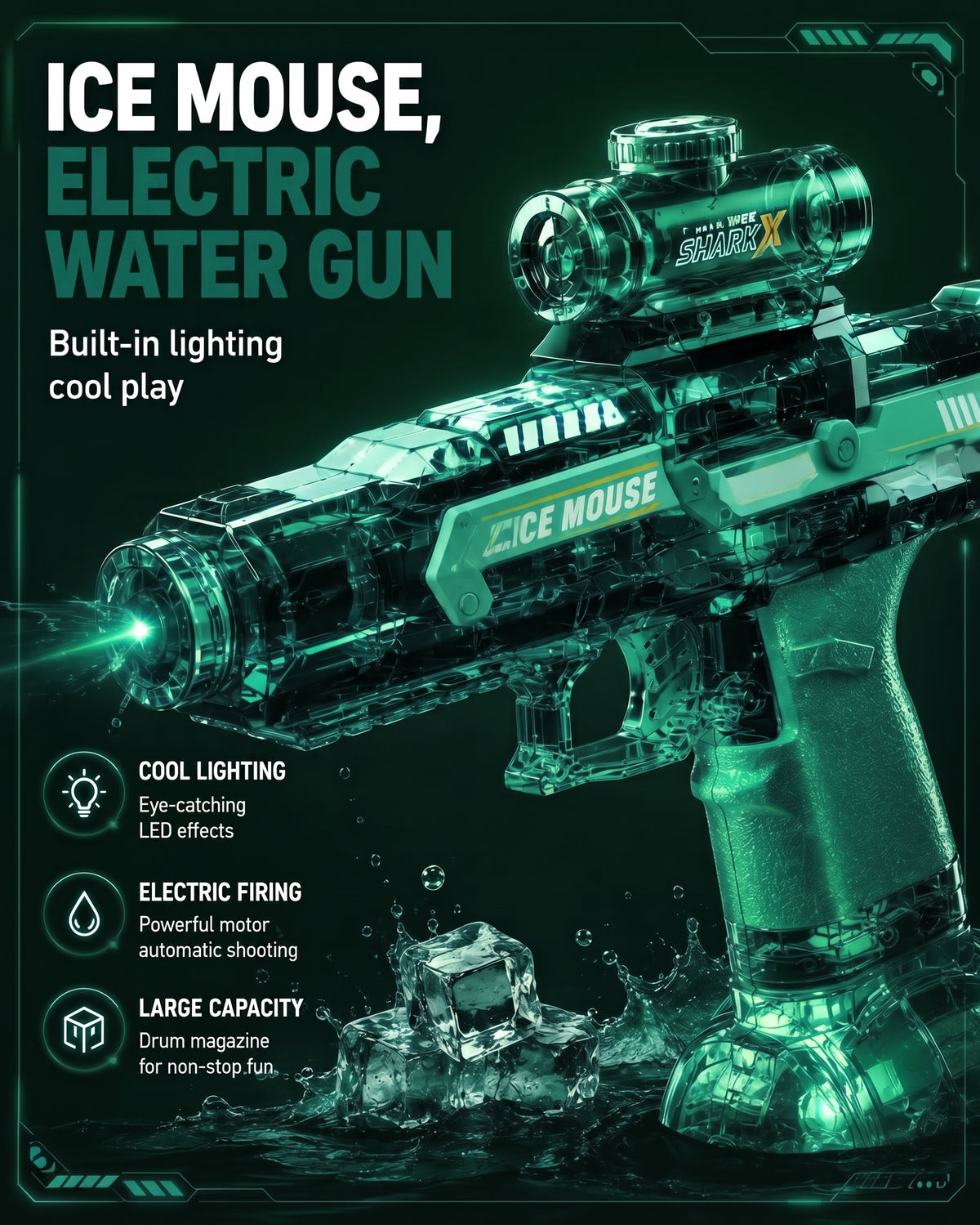 Vendacta Electric Water Gun with Light Effect