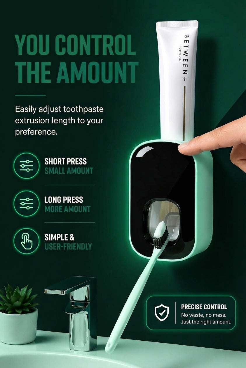 Vendacta Wall-Mounted Toothpaste Dispenser and Storage Rack