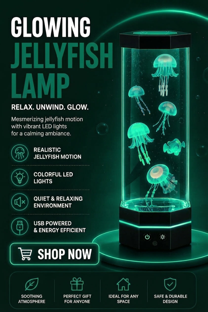 Vendacta Remote Control Color Changing Jellyfish USB Night Light