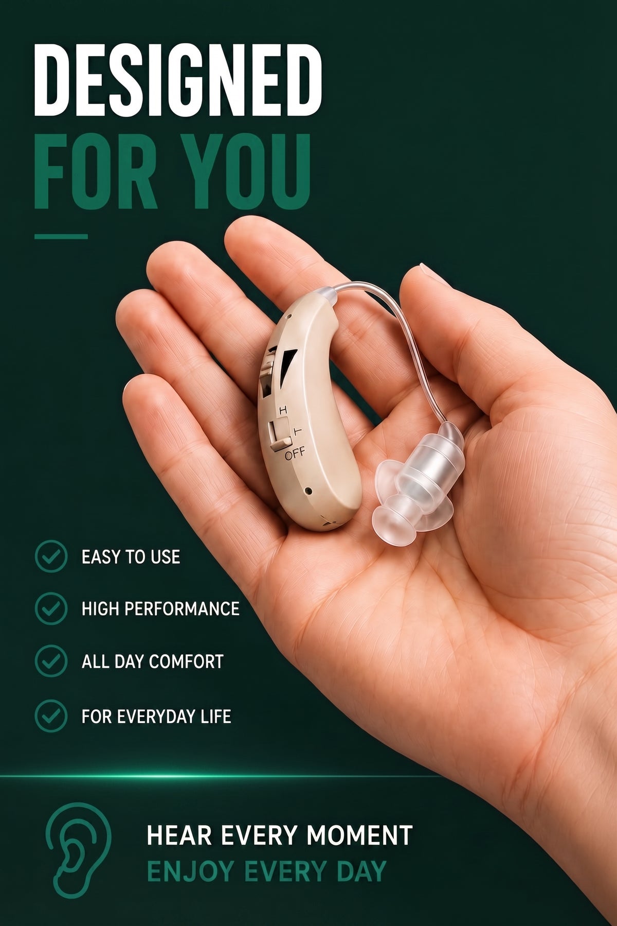 Vendacta Invisible Behind The Ears Hearing Aids