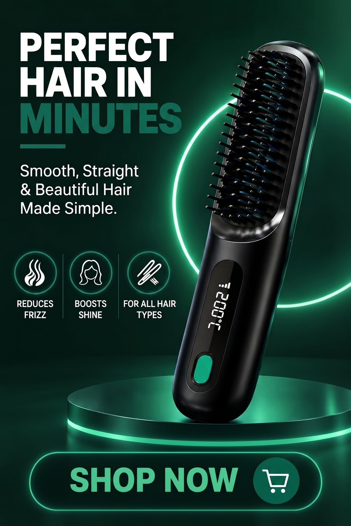 Vendacta Wireless Hair Straightening Comb with Negative Ion Technology
