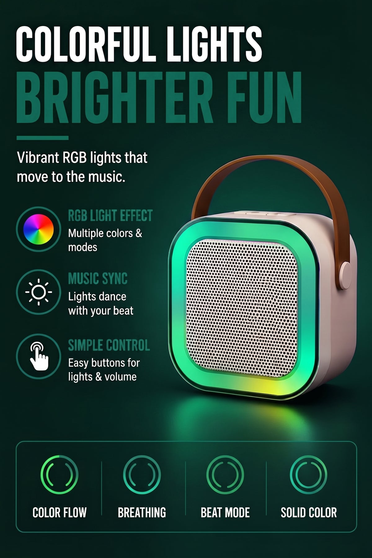 Vendacta Portable Bluetooth Karaoke Speaker with Microphone