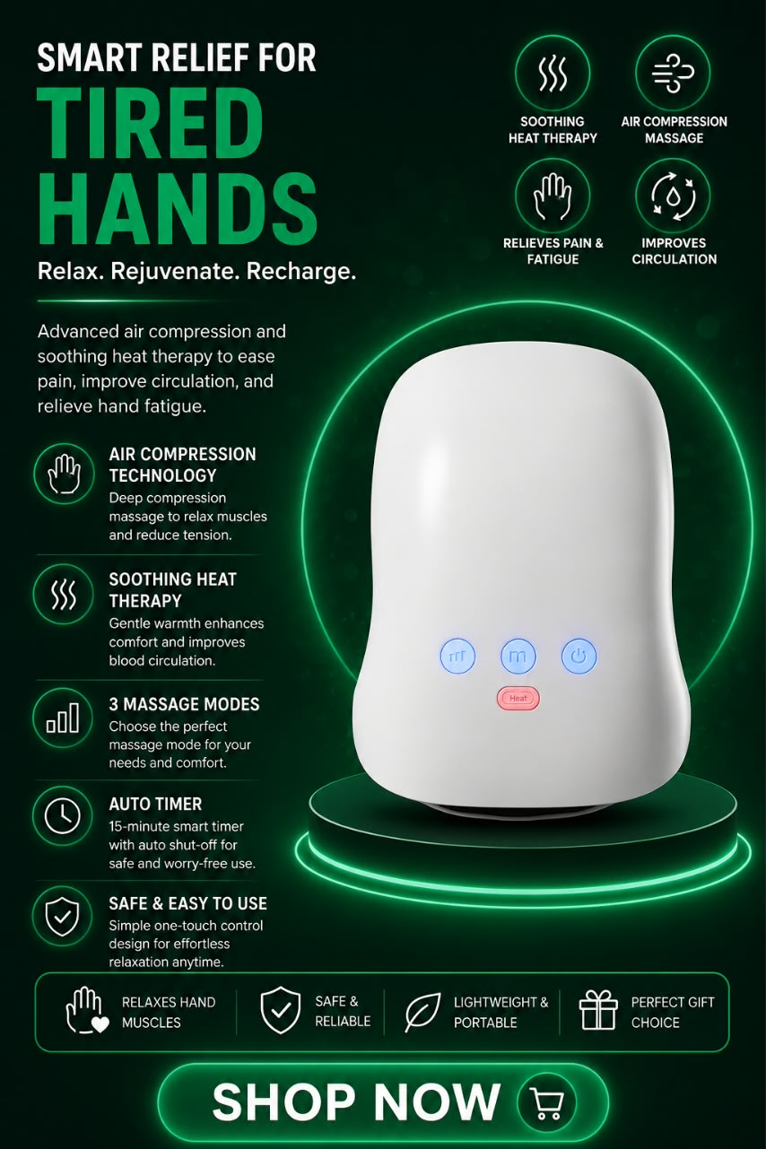 Vendacta Hand Massager with Heating and Air Wave Technology